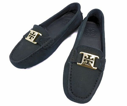 TORY BURCH トリーバーチ スウェード ローファー 約22cm 中古  ネイビー 紺 シューズ 靴 ブランド レディース 5