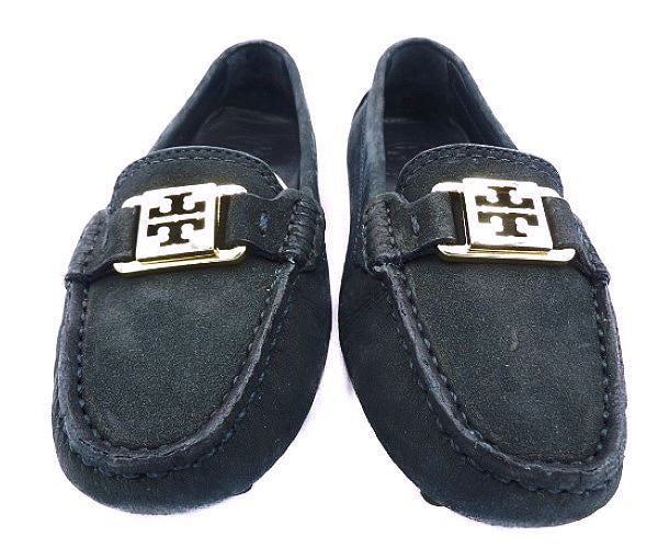 TORY BURCH トリーバーチ スウェード ローファー 約22cm 中古  ネイビー 紺 シューズ 靴 ブランド レディース 5