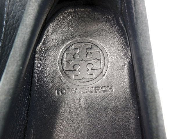 TORY BURCH トリーバーチ スウェード ローファー 約22cm 中古  ネイビー 紺 シューズ 靴 ブランド レディース 5