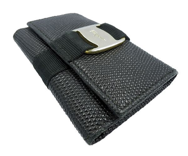 Salvatore Ferragamo サルヴァトーレフェラガモ ヴァラ 6連 キーケース 中古  レザー ブラック 黒 レディース ブランド
