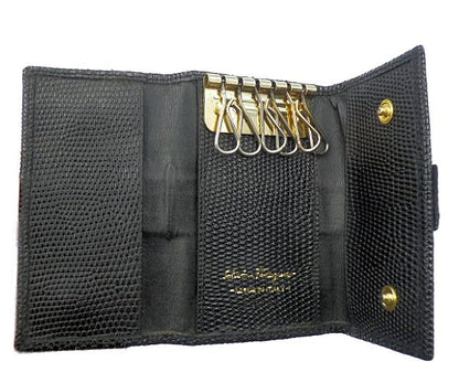 Salvatore Ferragamo サルヴァトーレフェラガモ ヴァラ 6連 キーケース 中古  レザー ブラック 黒 レディース ブランド