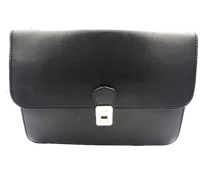 CELINE セリーヌ レザー セカンドバッグ 中古  ブラック 黒 クラッチバッグ 鞄 ブランド シンプル おしゃれ