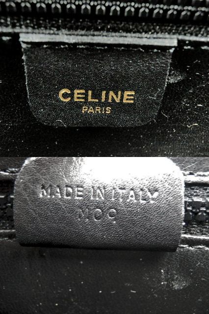 CELINE セリーヌ レザー セカンドバッグ 中古  ブラック 黒 クラッチバッグ 鞄 ブランド シンプル おしゃれ