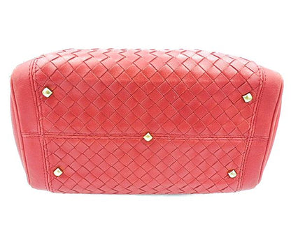 BOTTEGA VENETA ボッテガヴェネタ イントレチャート 2way ボストンバッグ 中古  10800108511 レッド 赤 ショルダーバッグ 鞄 レディース ミニ