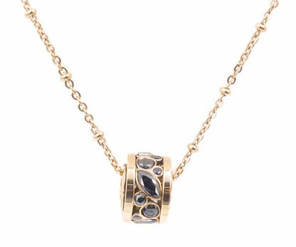 FolliFollie フォリフォリ リングトップ ネックレス 中古  ラインストーン ピンクゴールド レディース アクセサリー
