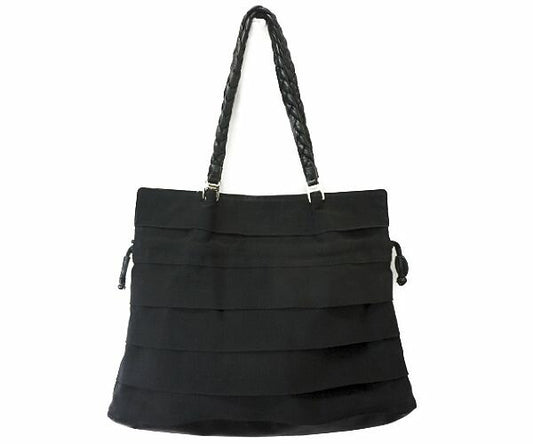 Salvatore Ferragamo サルヴァトーレフェラガモ レザー キャンバス トートバッグ 中古  ブラック 黒 レディース 鞄 ブランド