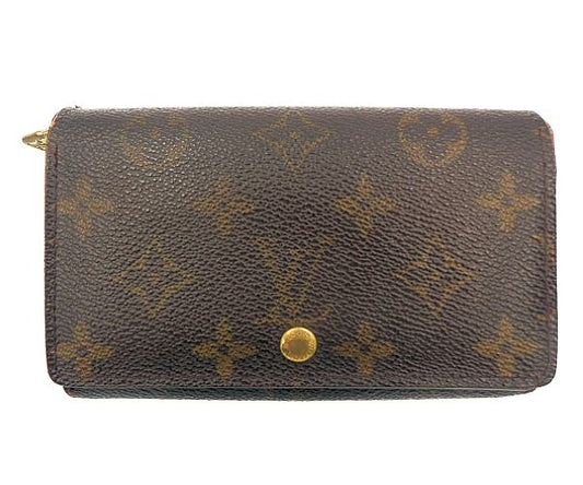 LOUIS VUITTON ルイヴィトン モノグラム ポルト モネ ビエトレゾール M61730 中古  CA0061 二つ折り財布 ウォレット ブラウン 茶 ブランド