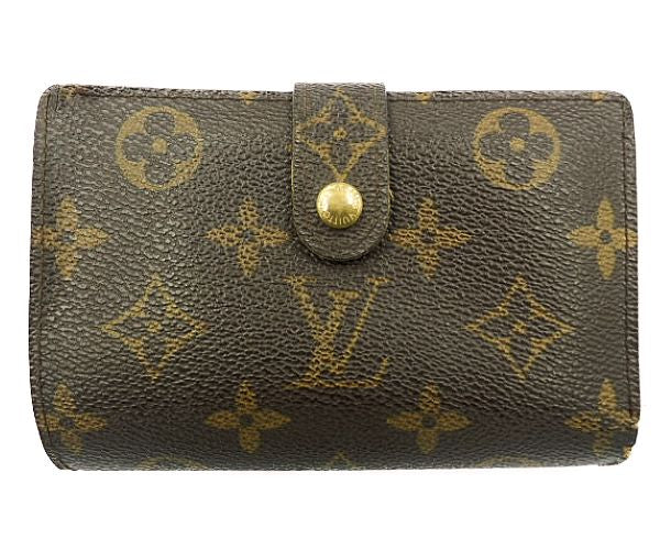 LOUIS VUITTON ルイヴィトン モノグラム ポルトフォイユ ヴィエノワ M61663 中古  TH0015 がま口 Ｗホック 二つ折り財布 ウォレット PVC ブラウン