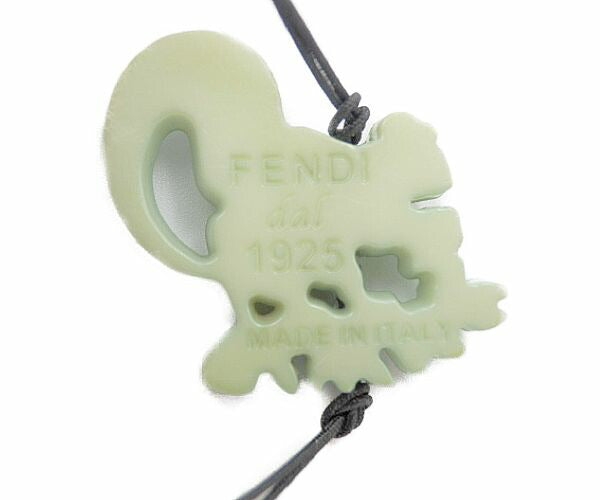 FENDI フェンディ リス ストラップ 中古 アニマル 動物 ブランド かわいい グリーン イエロー ブルー
