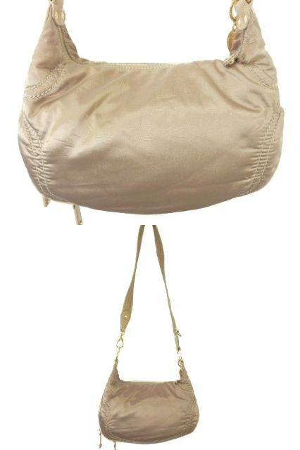 TOD'S トッズ ナイロン レザー ショルダーバッグ 中古  ブラウン 茶 ブランド 鞄 カジュアル レディース