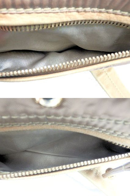 TOD'S トッズ ナイロン レザー ショルダーバッグ 中古  ブラウン 茶 ブランド 鞄 カジュアル レディース