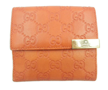 GUCCI グッチ GGシマ Wホック財布 中古  257015･493075 オレンジ 橙 ブランド ウォレット おしゃれ