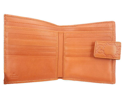 GUCCI グッチ GGシマ Wホック財布 中古  257015･493075 オレンジ 橙 ブランド ウォレット おしゃれ