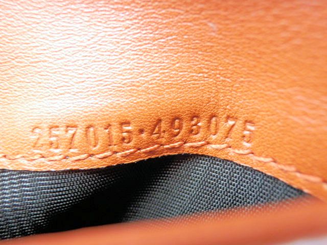 GUCCI グッチ GGシマ Wホック財布 中古  257015･493075 オレンジ 橙 ブランド ウォレット おしゃれ