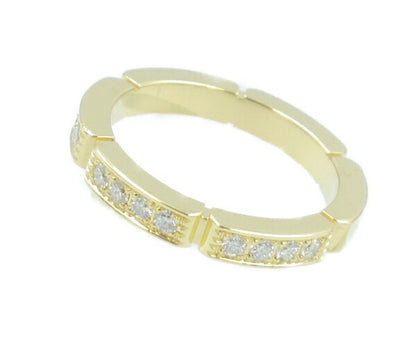 Cartier カルティエ K18 12Pダイヤ マイヨン パンテール リング 5号 中古  AU750 ゴールド 金 ブランド レディース ダイヤモンド 指輪