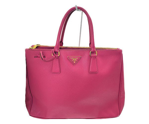 PRADA プラダ サフィアーノ ガレリア レザー トートバッグ 中古  ピンク ブランド 鞄 レディース おしゃれ