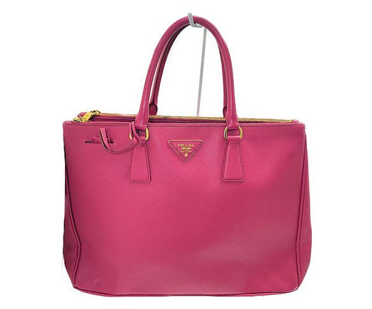 PRADA プラダ サフィアーノ ガレリア レザー トートバッグ 中古  ピンク ブランド 鞄 レディース おしゃれ