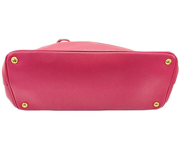 PRADA プラダ サフィアーノ ガレリア レザー トートバッグ 中古  ピンク ブランド 鞄 レディース おしゃれ