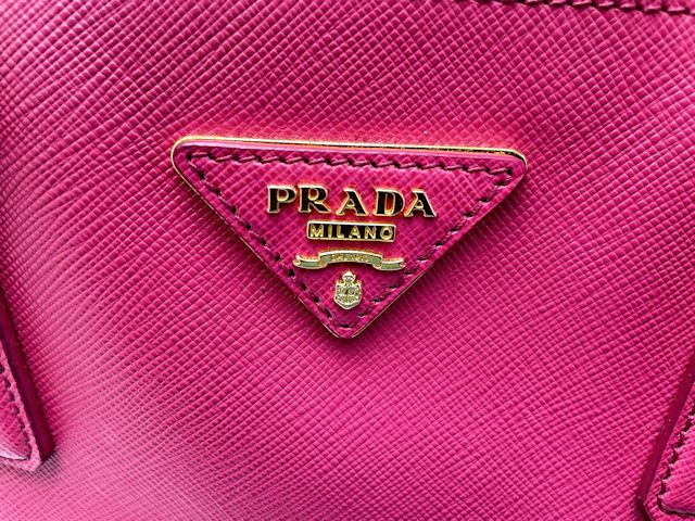 PRADA プラダ サフィアーノ ガレリア レザー トートバッグ 中古  ピンク ブランド 鞄 レディース おしゃれ