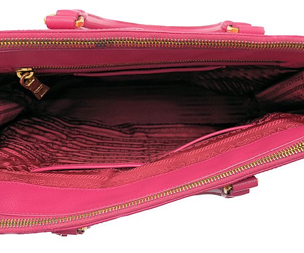 PRADA プラダ サフィアーノ ガレリア レザー トートバッグ 中古  ピンク ブランド 鞄 レディース おしゃれ
