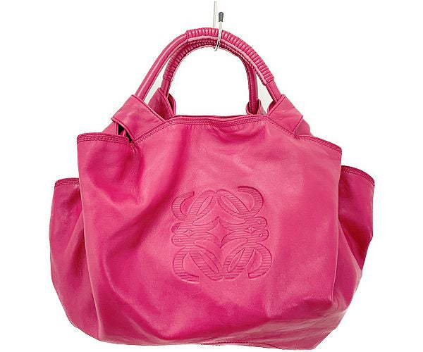 LOEWE ロエベ ナッパアイレ ハンドバッグ 中古  ピンク レザー ブランド レディース 鞄 おしゃれ