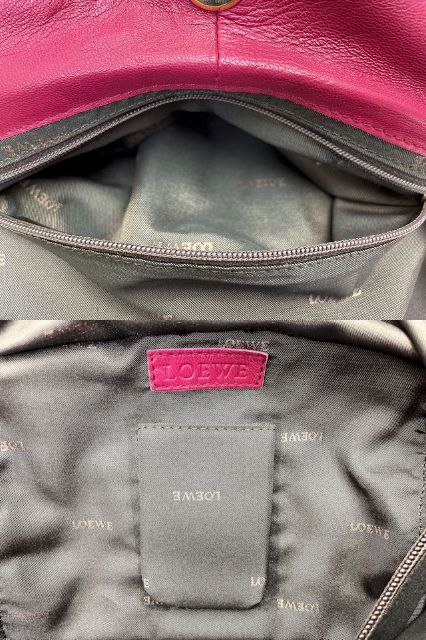 LOEWE ロエベ ナッパアイレ ハンドバッグ 中古  ピンク レザー ブランド レディース 鞄 おしゃれ