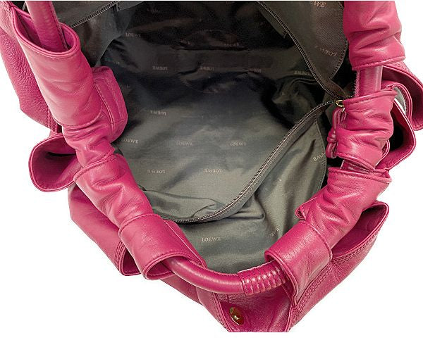 LOEWE ロエベ ナッパアイレ ハンドバッグ 中古  ピンク レザー ブランド レディース 鞄 おしゃれ