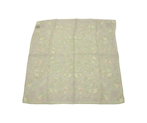 ETRO シルク 100％ ミニ スカーフ 45×45 中古 エトロ 絹 小さめ ブランド おしゃれ 花柄 幾何学模様