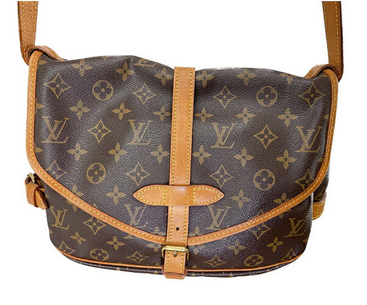 LOUIS VUITTON ルイヴィトン モノグラム ソミュール30 M42256 中古  AR0912 ショルダーバッグ 鞄 ブランド ブラウン 茶