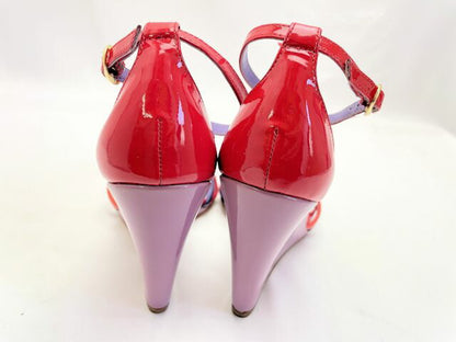 COACH コーチ エナメル サンダル 約24cm 中古  マルチカラー カラフル レディース 5 ハート スター ブランド