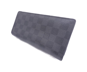 LOUISVUITTON ダミエ グラフィット ポルトフォイユブラザ 中古  ルイ ヴィトン N62665 二つ折り 長財布 ブランド おしゃれ 収納