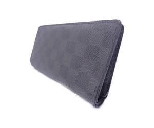 LOUISVUITTON ダミエ グラフィット ポルトフォイユブラザ 中古  ルイ ヴィトン N62665 二つ折り 長財布 ブランド おしゃれ 収納