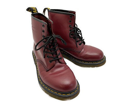 Dr.Martens ドクターマーチン 8ホール ブーツ 1460 約24.5cm 中古  チェリーレッド レディース 39 靴 ブランド おしゃれ ショート