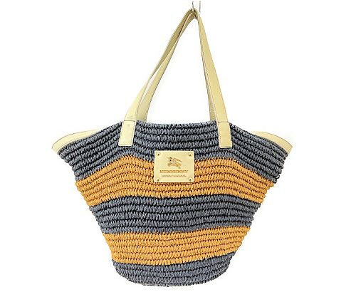 BURBERRY BLUE LABEL バーバリー ブルーレーベル カゴバッグ 中古  トートバッグ 鞄 ブランド レディース 夏物