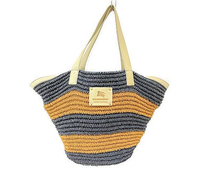 BURBERRY BLUE LABEL バーバリー ブルーレーベル カゴバッグ 中古  トートバッグ 鞄 ブランド レディース 夏物