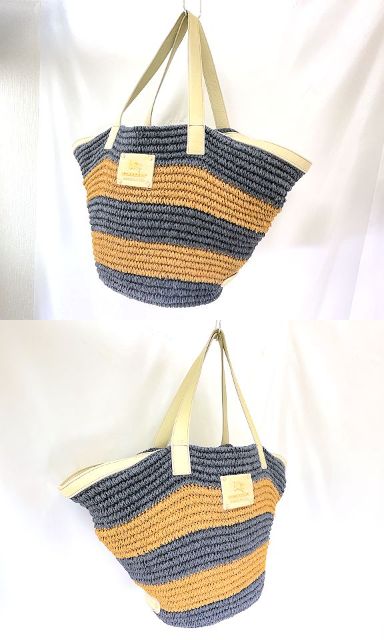 BURBERRY BLUE LABEL バーバリー ブルーレーベル カゴバッグ 中古  トートバッグ 鞄 ブランド レディース 夏物
