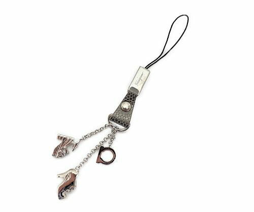 Salvatore Ferragamo サルヴァトーレフェラガモ ガンチーニ パンプス ストラップ 中古 ロゴ レディース グレー 携帯 ブランド おしゃれ