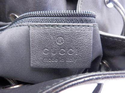 GUCCI レザー 巾着型 セミショルダー バッグ 中古  グッチ 本革 ワンショルダー トート ブランド おしゃれ 肩掛け