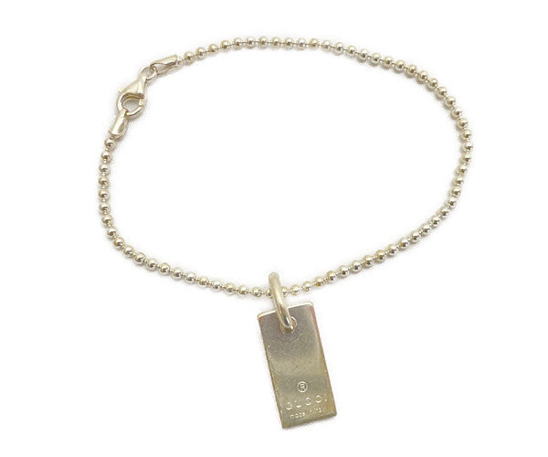 GUCCI グッチ シルバー925 スクエア ブレスレット 中古  銀 メンズ アクセサリー ジュエリー ブランド おしゃれ
