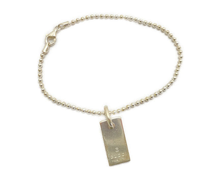 GUCCI グッチ シルバー925 スクエア ブレスレット 中古  銀 メンズ アクセサリー ジュエリー ブランド おしゃれ