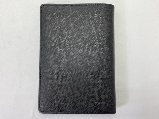 ARMANI COLLEZIONI アルマーニ コレツィオーニ パスポート カバー 中古  ホルダー レザー ブラック 黒 メンズ ブランド