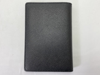 ARMANI COLLEZIONI アルマーニ コレツィオーニ パスポート カバー 中古  ホルダー レザー ブラック 黒 メンズ ブランド