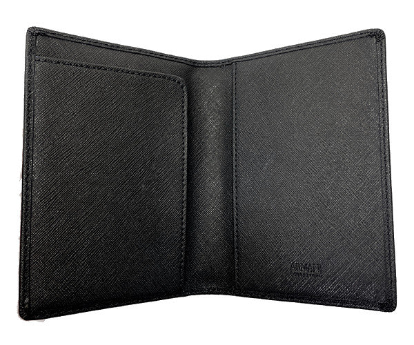 ARMANI COLLEZIONI アルマーニ コレツィオーニ パスポート カバー 中古  ホルダー レザー ブラック 黒 メンズ ブランド