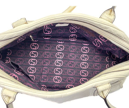 GUCCI グッチ プリンシー ミニ ボストンバッグ 中古  161720 001013 アイボリー 鞄 ブランド レディース