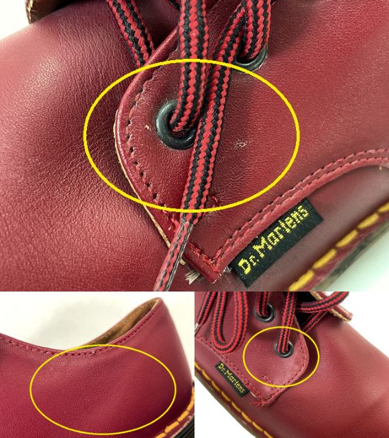 Dr.Martens ドクターマーチン 3ホール シューズ 約19.5cm 中古  靴 ボルドー 13 キッズ ユニセックス おしゃれ