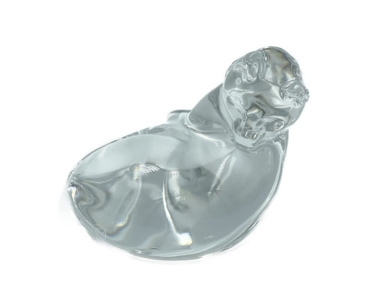 Baccarat 猫 クリスタル フィギュリン 中古  バカラ キャット ブランド オブジェ 置物 動物 アニマル