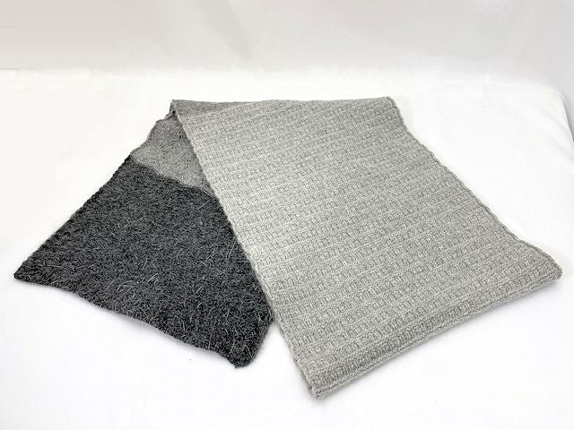 Chloe クロエ ウール混 マフラー 中古  グレー 冬物 レディース アンゴラ ブランド おしゃれ