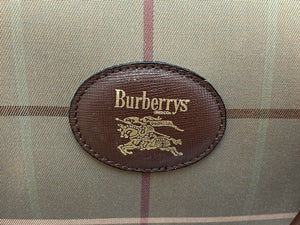Burberrys バーバリーズ キャンバス ボストンバッグ 中古  チェック ブランド ベージュ メンズ 鞄 おしゃれ
