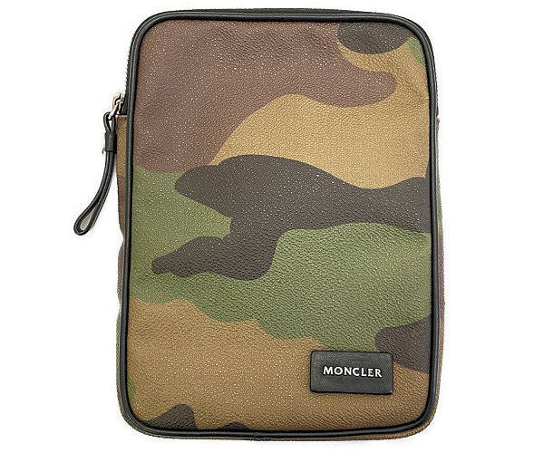 MONCLER モンクレール iPadケース 中古  迷彩 カモフラージュ メンズ タブレットケース ポーチ PVC
