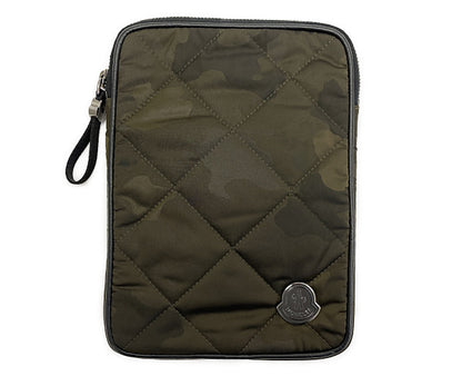 MONCLER モンクレール ナイロン iPadケース 中古  迷彩 カモフラージュ メンズ タブレットケース ポーチ